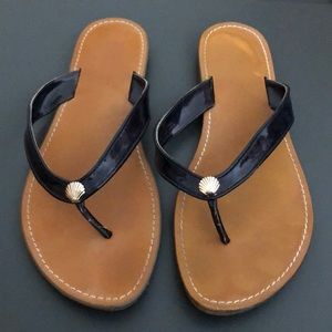 Talbots Navy Blue Flip Flops